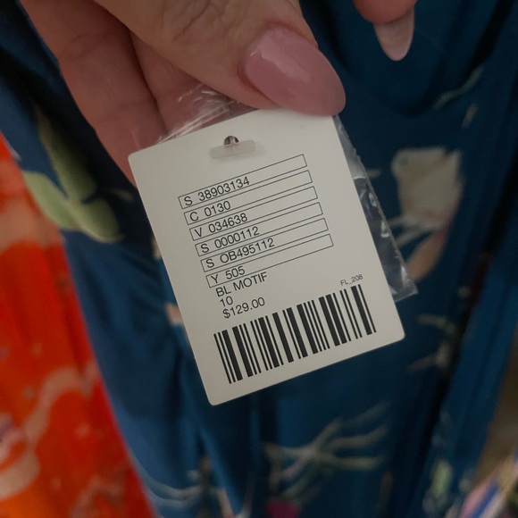 NWT Kimchi Blue Urban Outfitters La Playa Teal Floral Maxi Dress Sz 10 - Picture 15 of 15